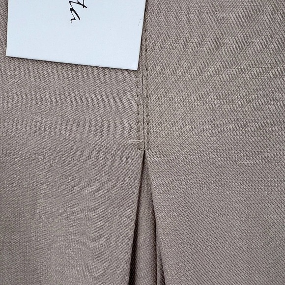 ENZA COSTA Twill Belted Jacket Womens Small Clay Tan Linen Blazer Wrap NEW - Picture 16 of 16